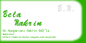 bela makrin business card